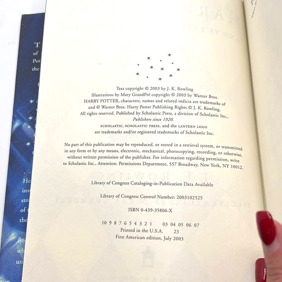 Harry Potter and the Order of the Phoenix first american us edition - jk Rowling - Picture 5 of 8